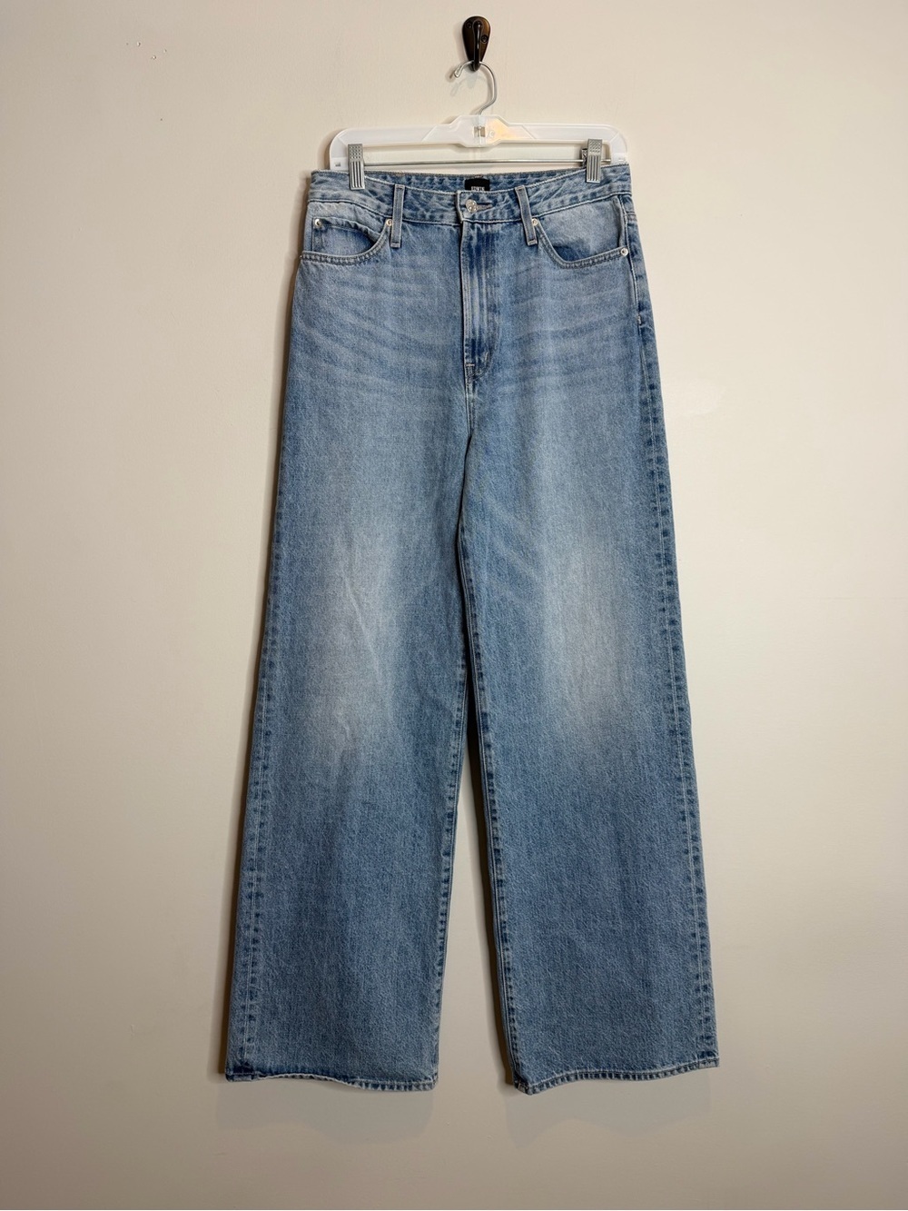 Edwin Wide Leg Jeans Womens 29 Light Wash High Rise Baggy Rigid Denim Cotton